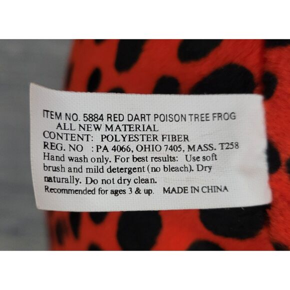 VTG 1998 The 24K Co Frog Culture Special Effects Red Dart Poison Tree Frog Plush - Picture 7 of 12